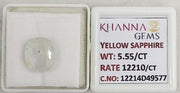 5.55/CT Natural Yellow Sapphire With Govt Lab Certificate-12214D49577